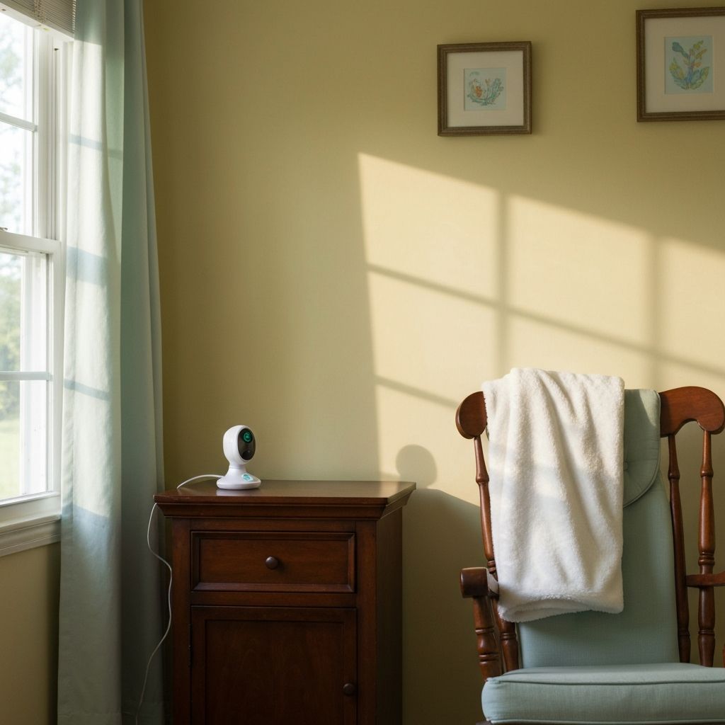 Baby monitor in nursery